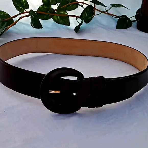 Vintage burgundy Churter Club all leather belt Vintage Tooled Leather Belt Burgundy Beige Leather Belt, 25  main image 4